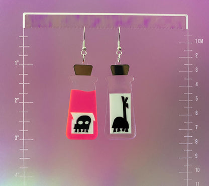 Kuzco Poison Bottle Dangle Earrings