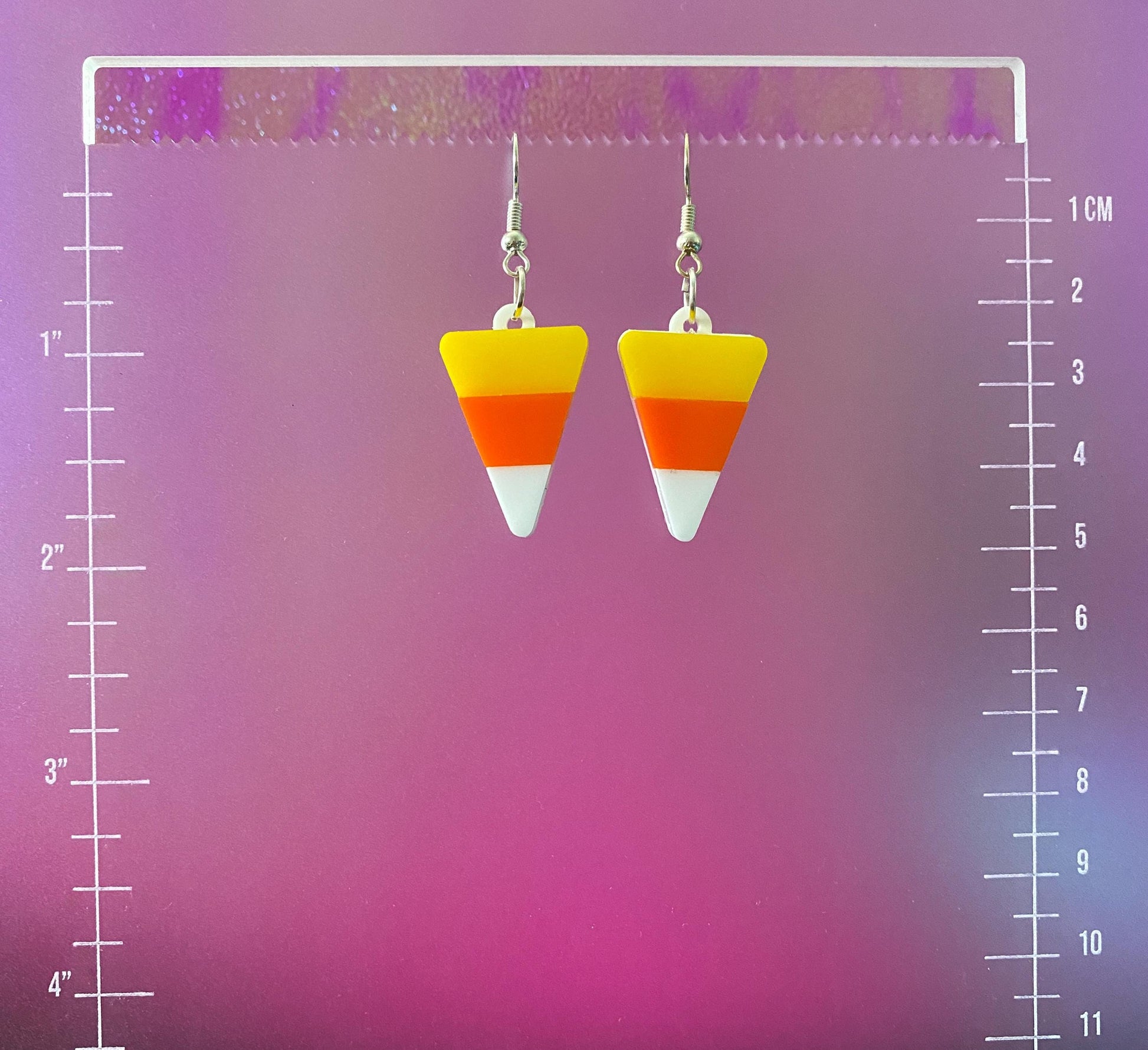 Candy Corn Dangle Earrings