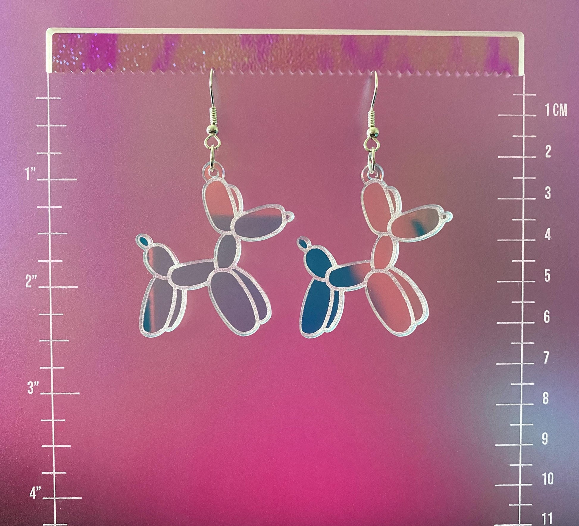 Balloon Dog Dangle Earrings