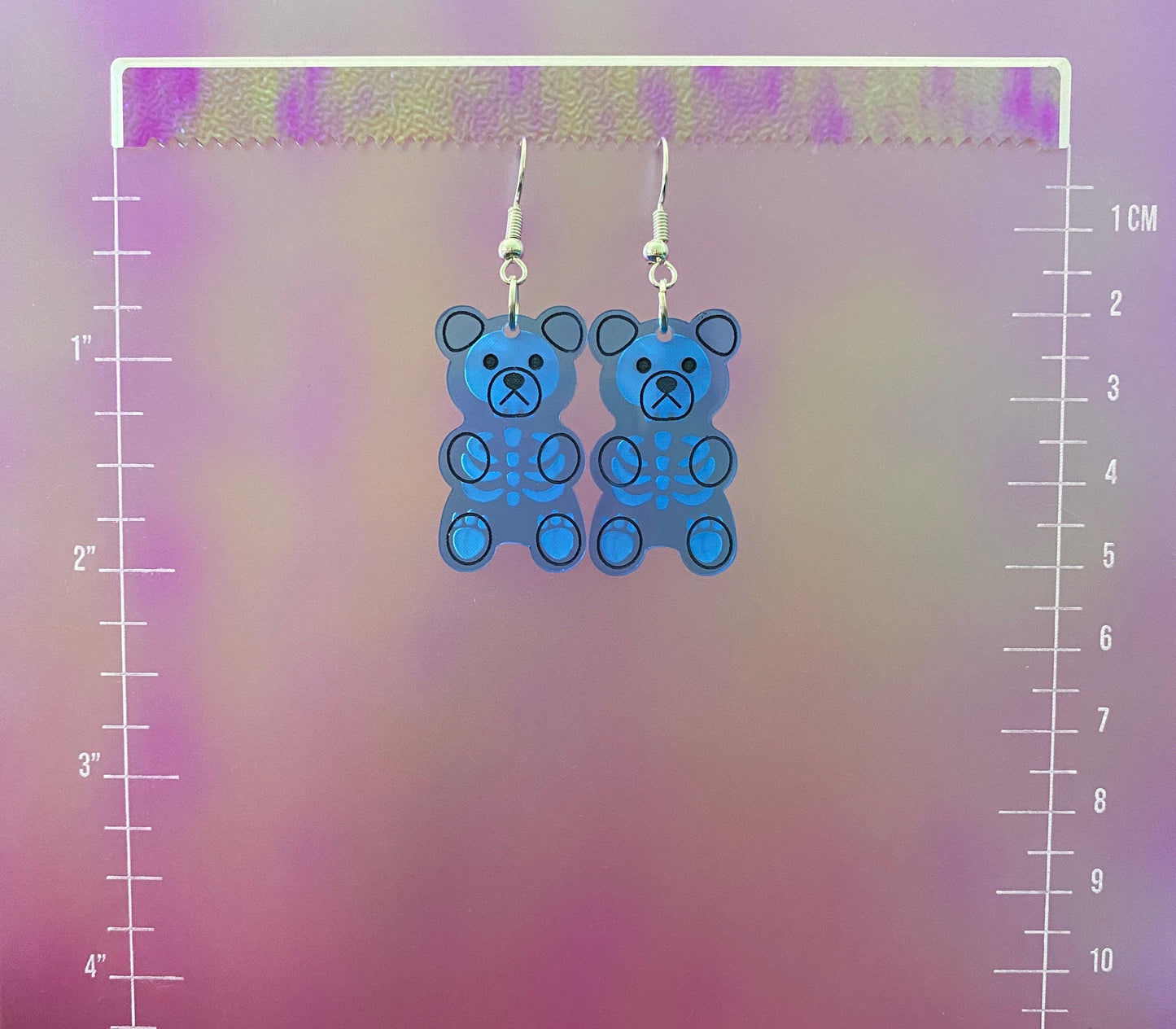 X-Ray Gummy Bear Dangle Earrings