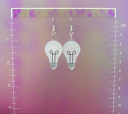 UV Reactive Light Bulb Dangle Earrings