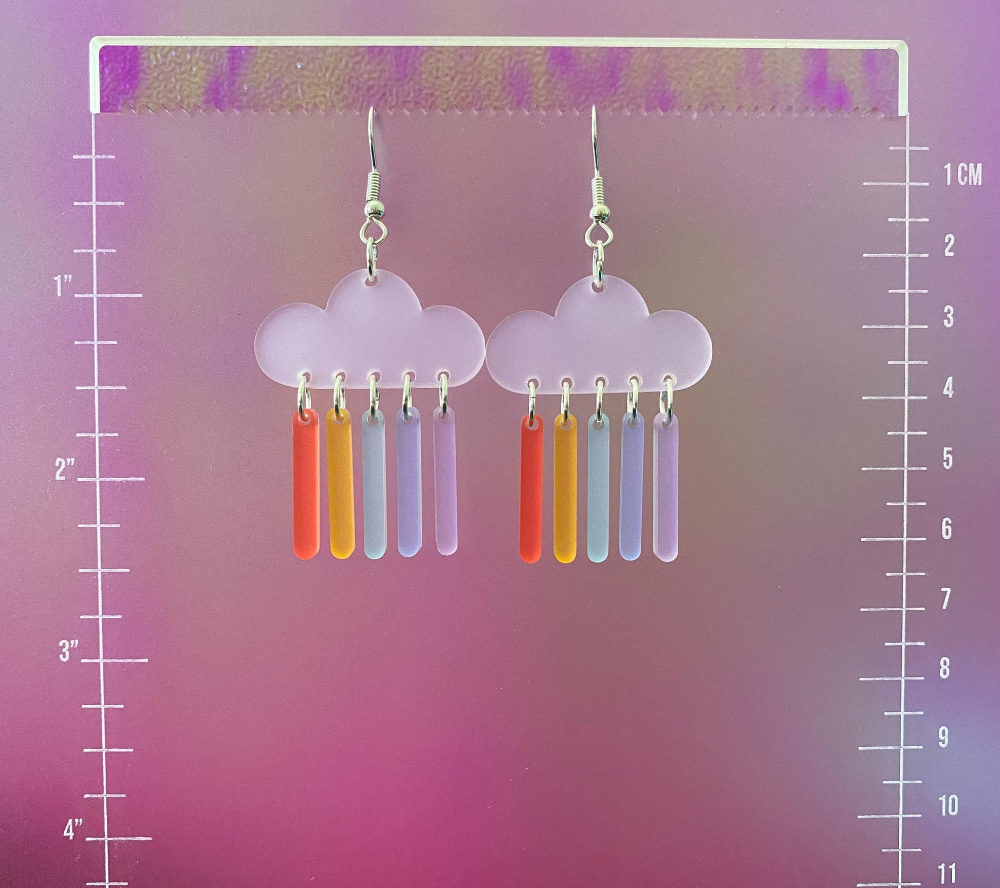 Rainbow Rain Dangle Earrings