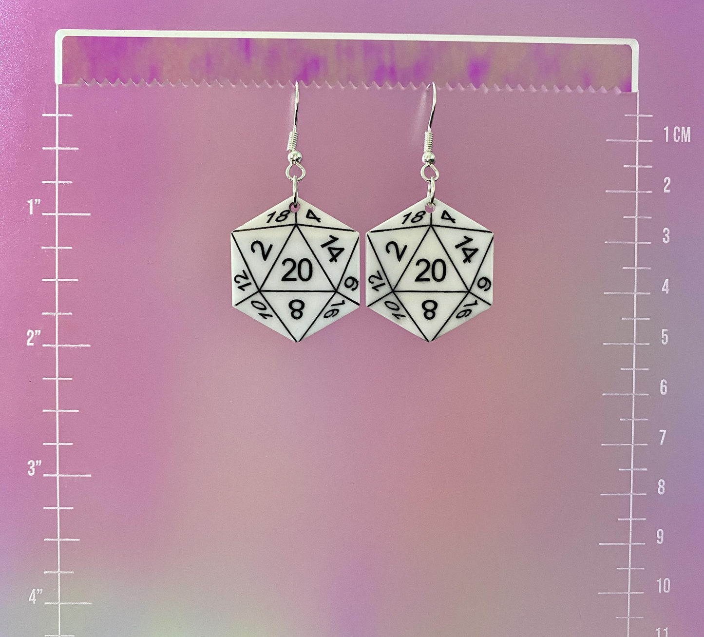 D20 Dice Dangle Earrings