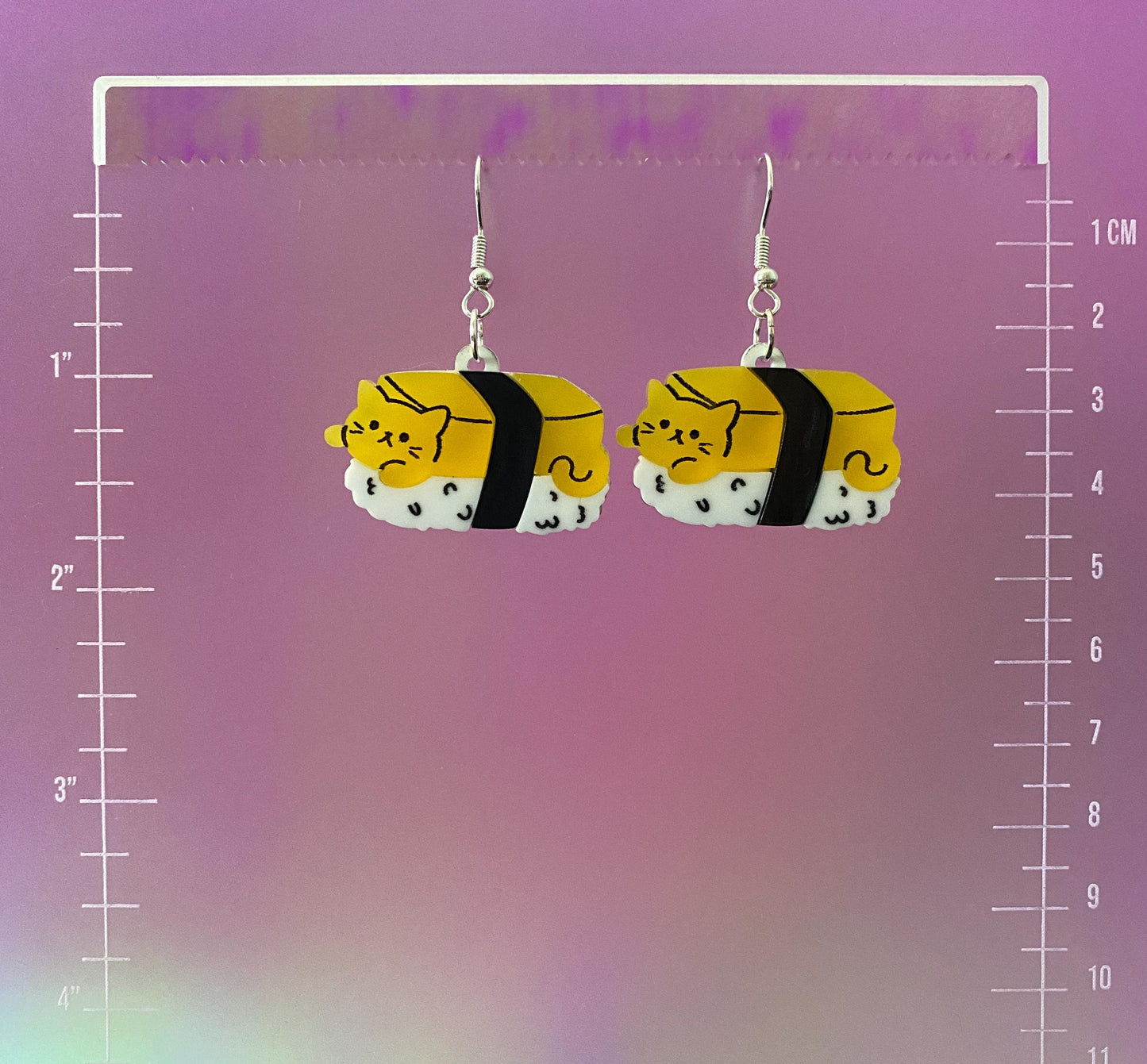 Cat Nigiri Dangle Earrings