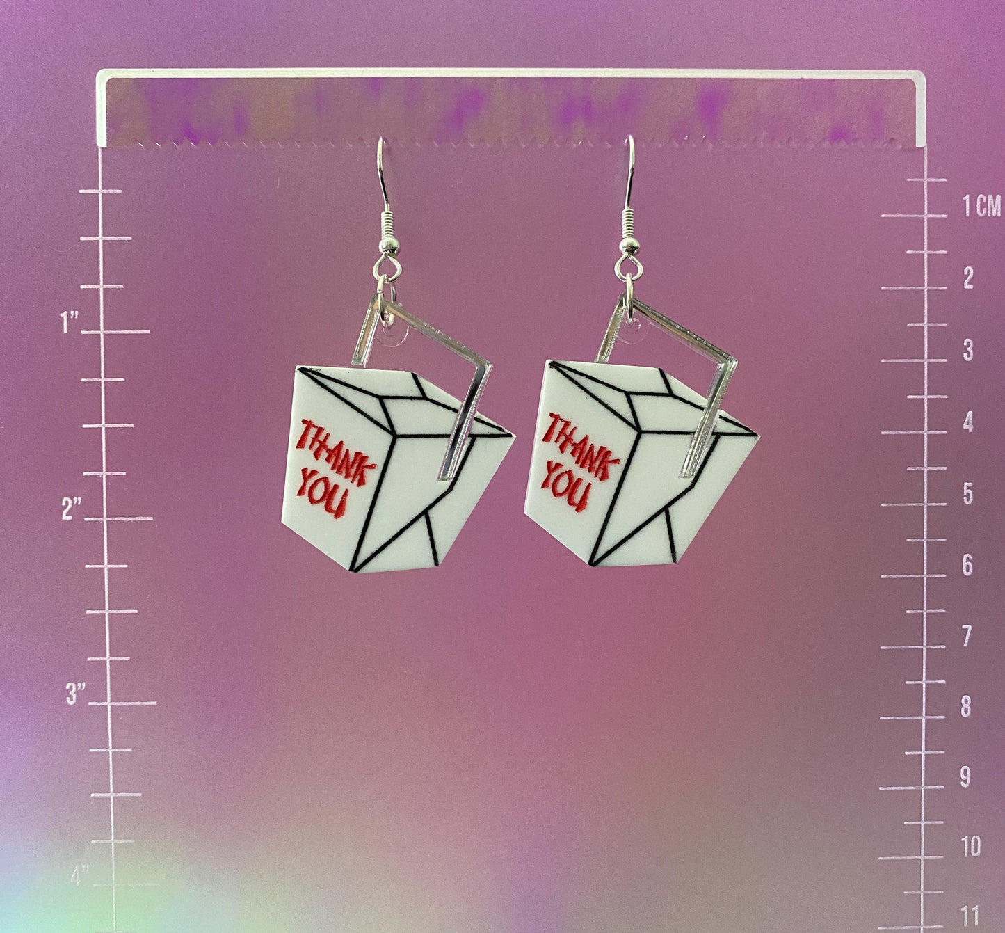 Take Out Box Dangle Earrings
