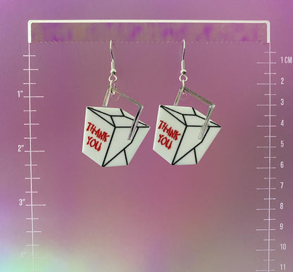 Take Out Box Dangle Earrings