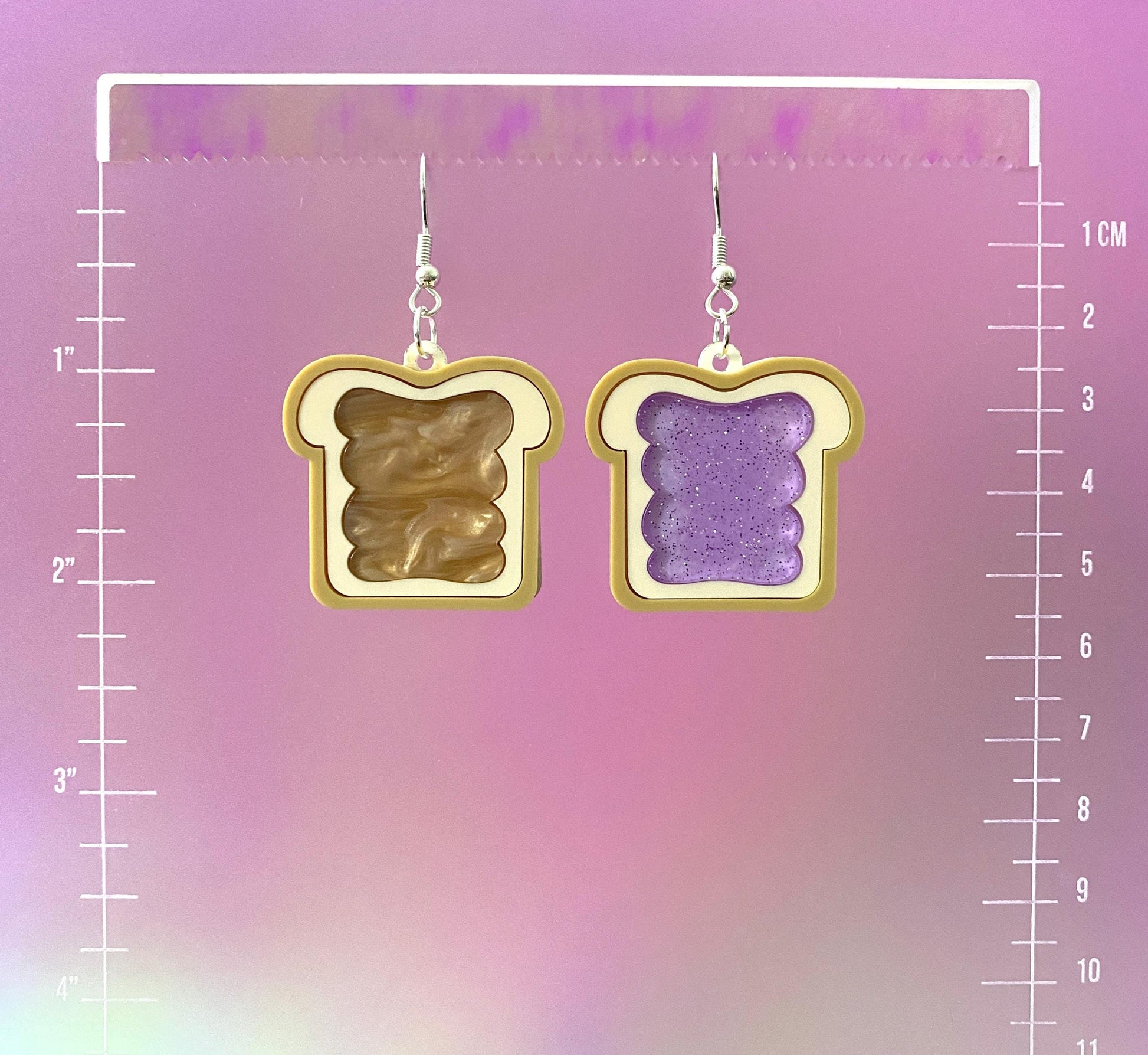 Peanut Butter & Jelly Dangle Earrings
