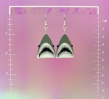 Shark Bite Dangle Earrings