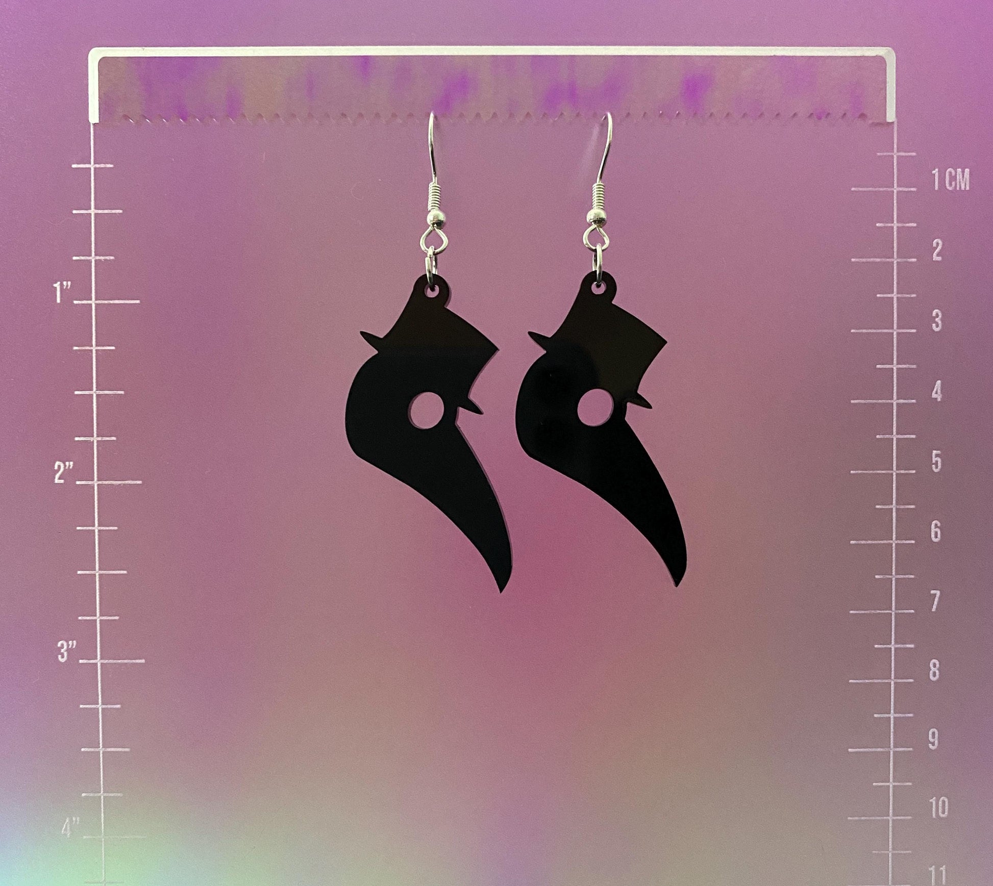 Plague Doctor Mask Dangle Earrings