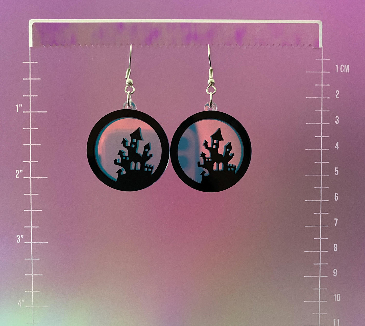 Haunted House Dangle Earrings