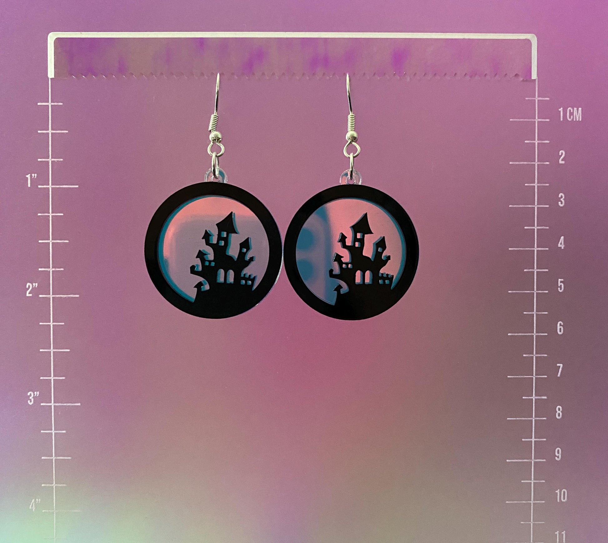 Haunted House Dangle Earrings