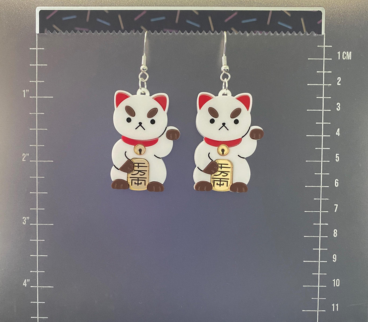 Lucky Puppycat Dangle Earrings