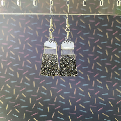 Salt & Pepper Dangle Earrings