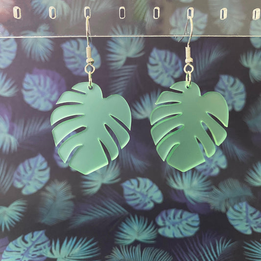 Monstera Leaf Earrings