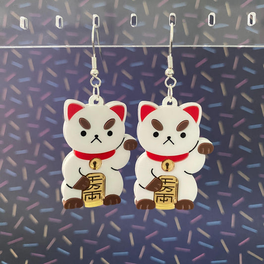 Lucky Puppycat Dangle Earrings