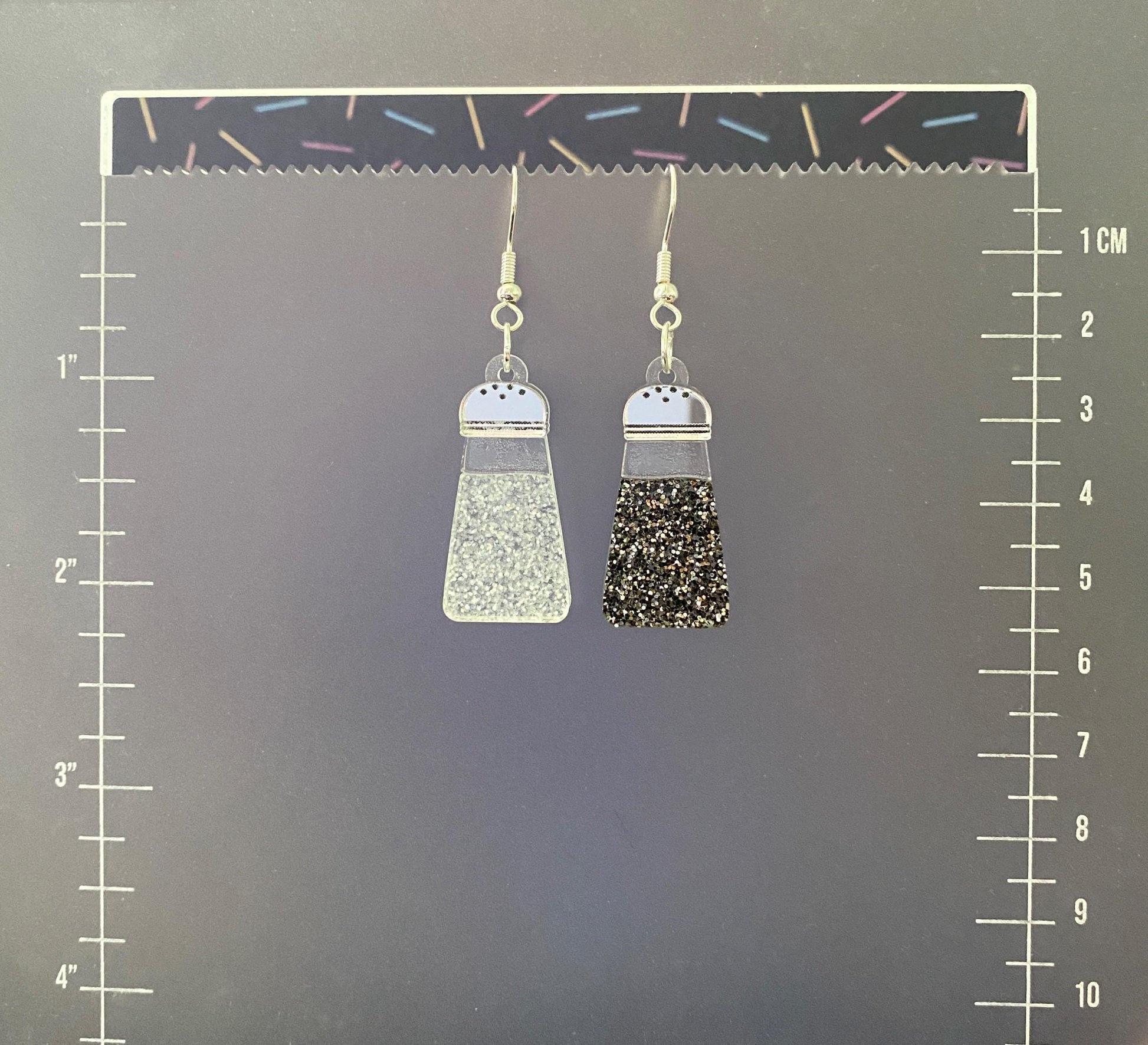 Salt & Pepper Dangle Earrings