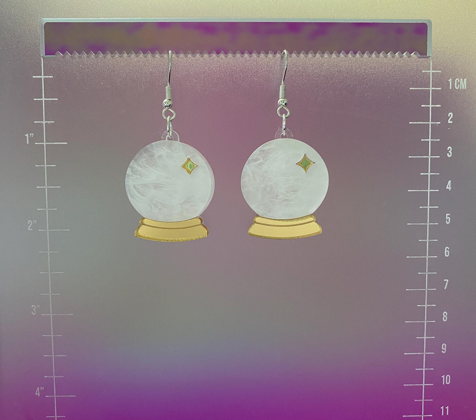 Crystal Ball Dangle Earrings