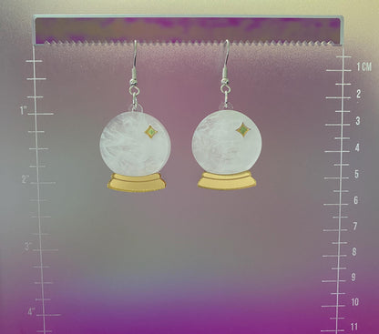 Crystal Ball Dangle Earrings