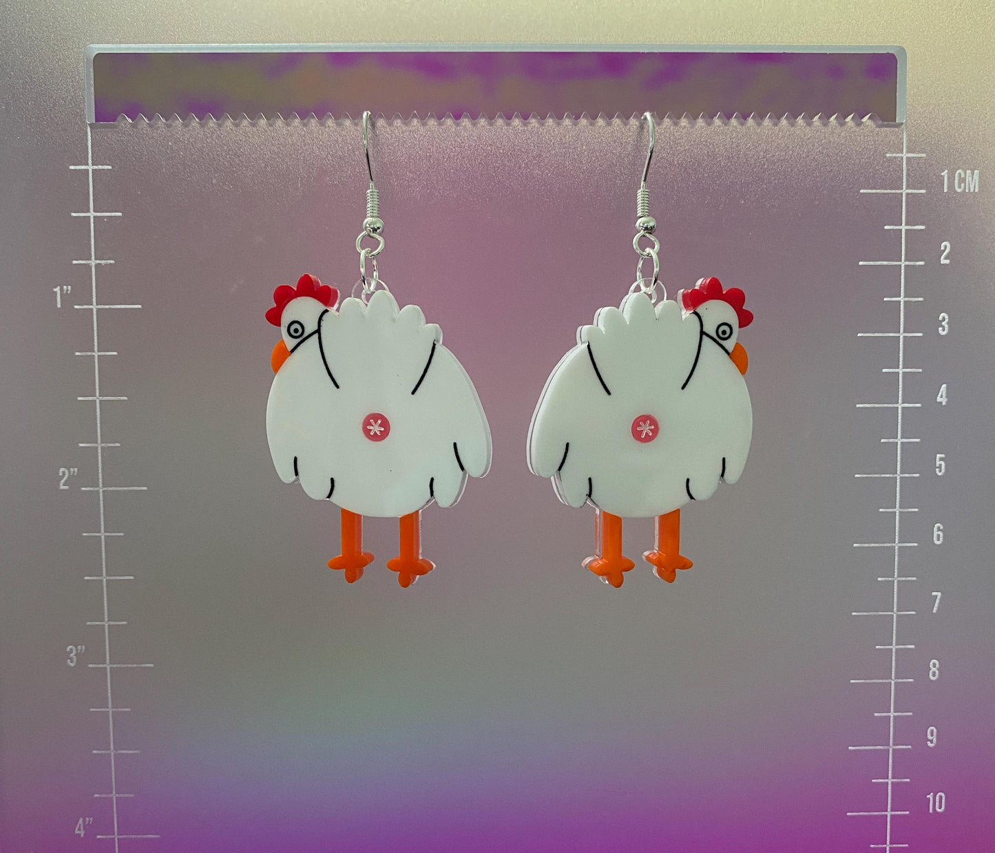 Chicken Butt Dangle Earrings
