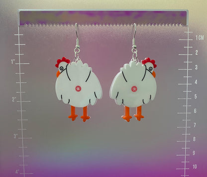 Chicken Butt Dangle Earrings