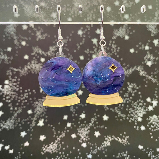Crystal Ball Dangle Earrings