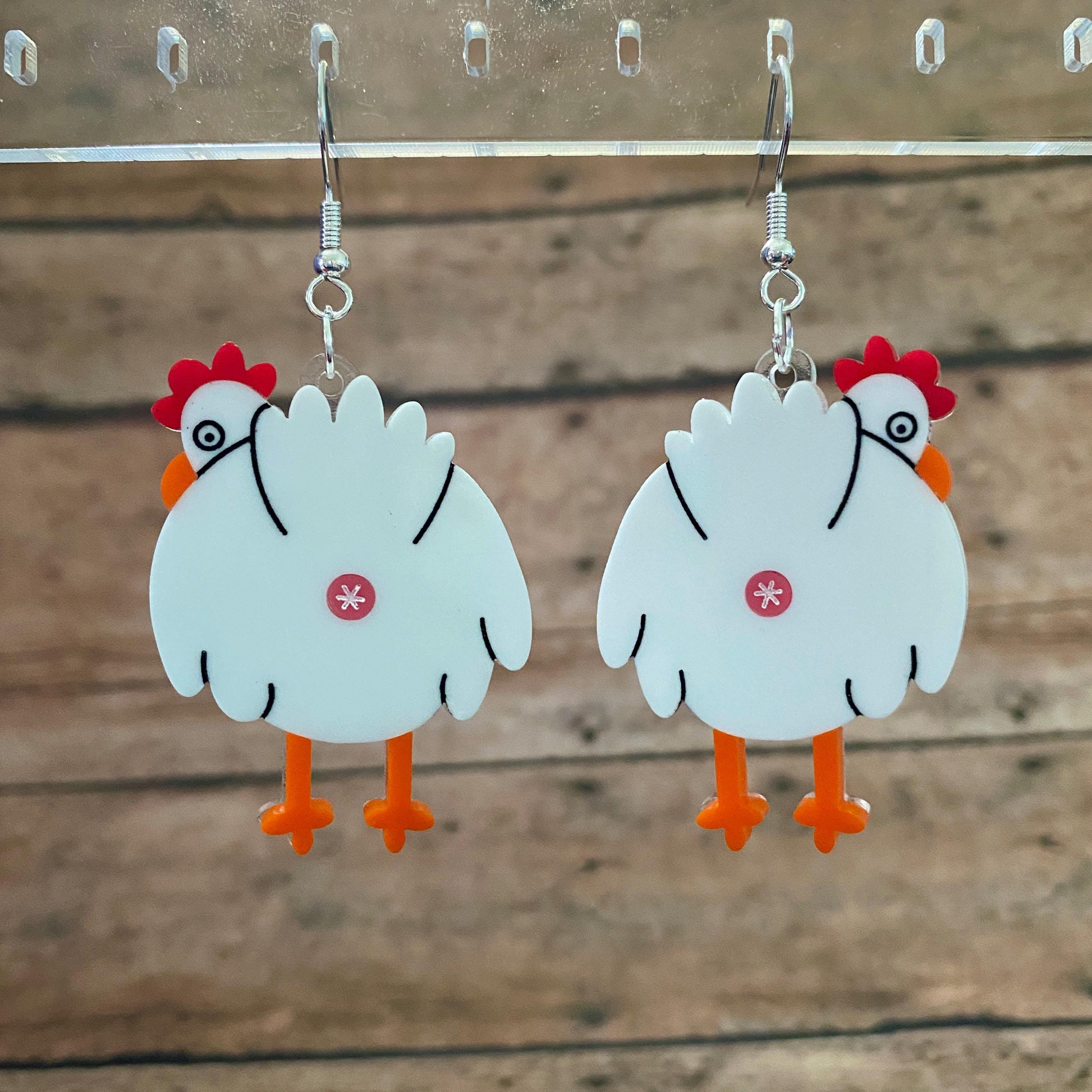 Chicken Butt Dangle Earrings