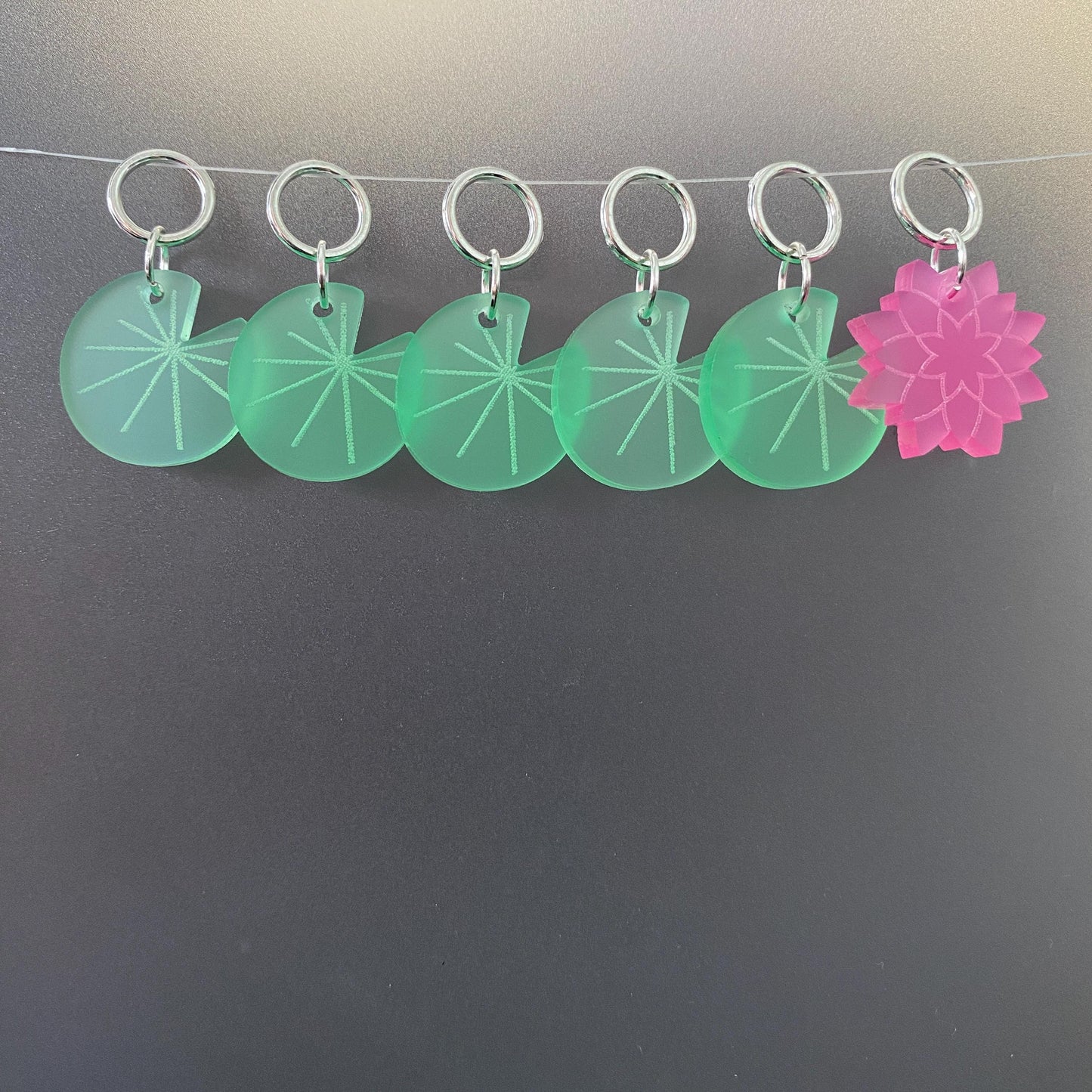 Lily Pad and Lotus Stitch Markers