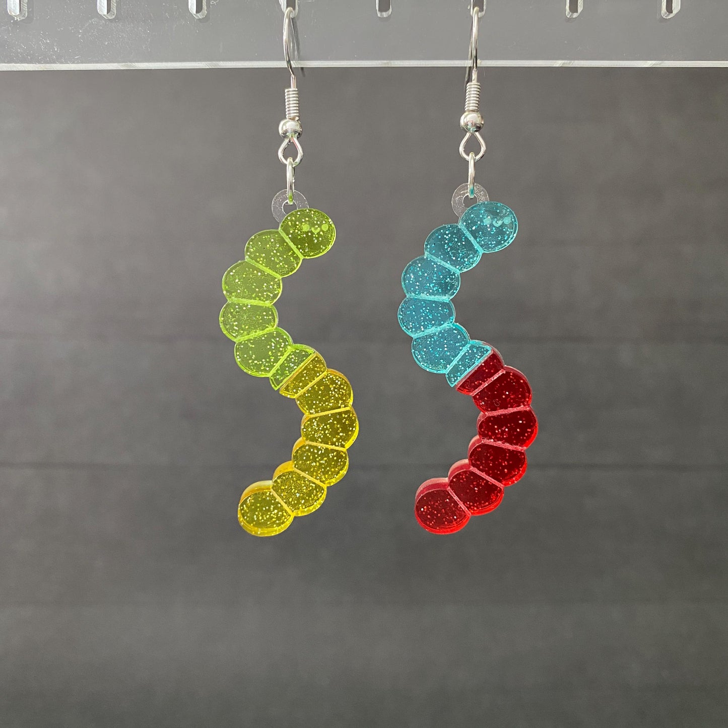 Gummy Worm Dangle Earrings