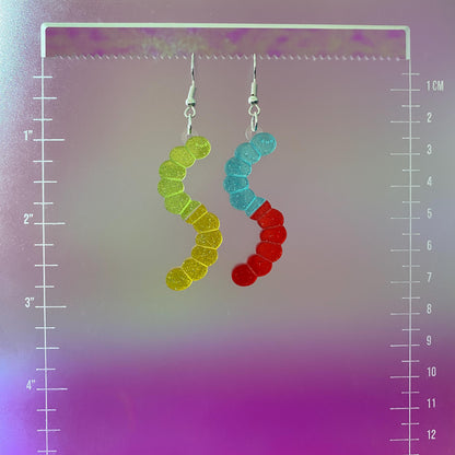 Gummy Worm Dangle Earrings