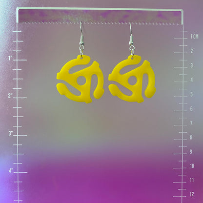 Record Adapter Dangle Earrings