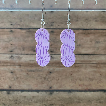 Yarn Skein Dangle Earrings