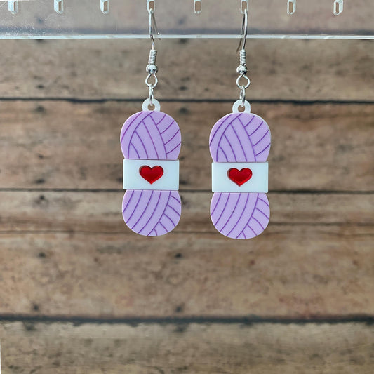 Yarn Skein Dangle Earrings