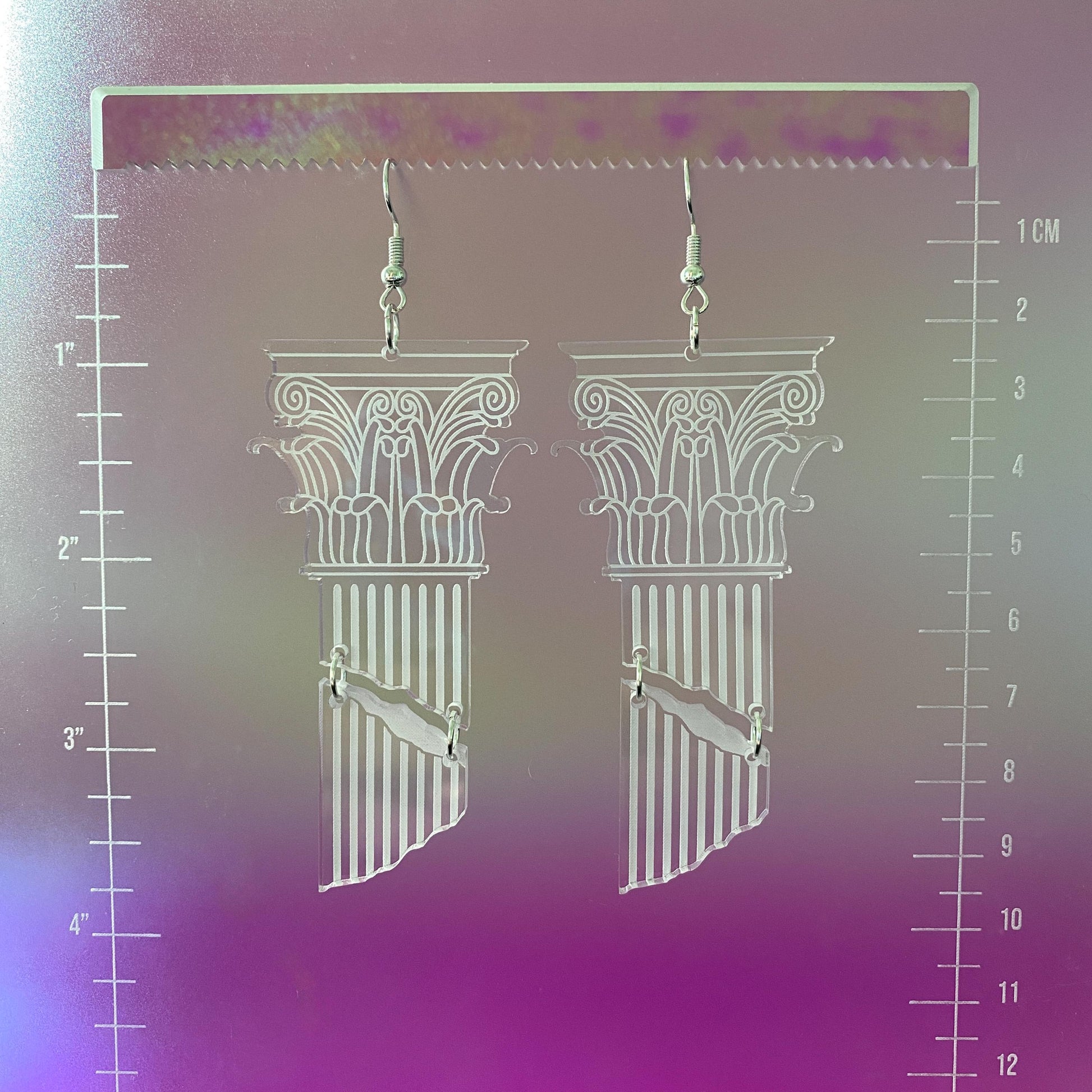 Corinthian Column Dangle Earrings
