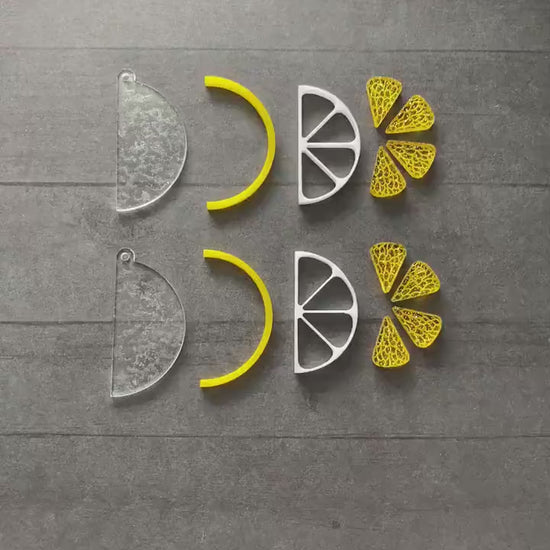 Half Citrus Slice Dangle Earrings