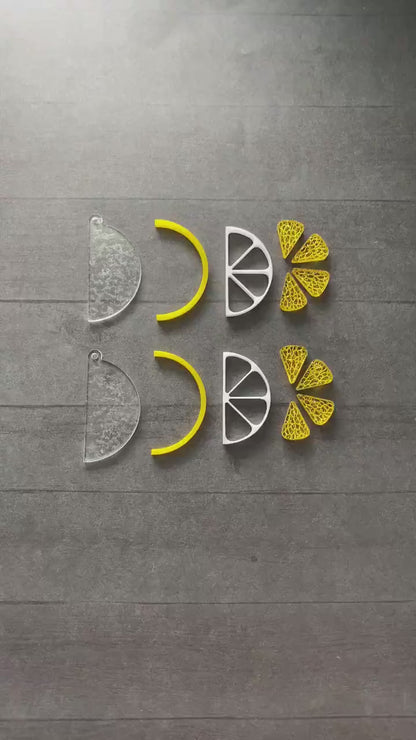 Half Citrus Slice Dangle Earrings