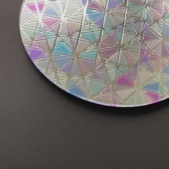 Mirrored Pastel Geometric Coaster