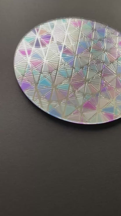 Mirrored Pastel Geometric Coaster