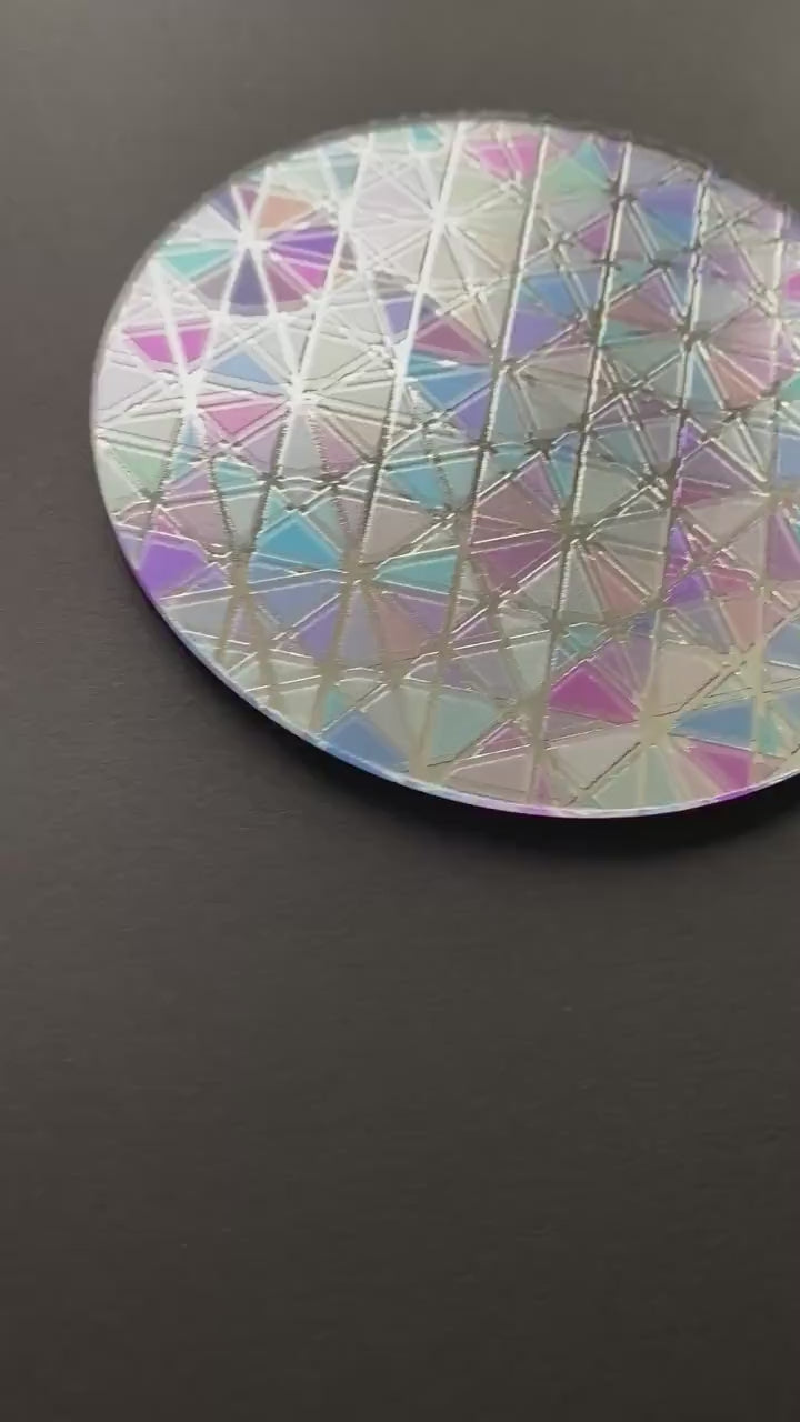 Mirrored Pastel Geometric Coaster